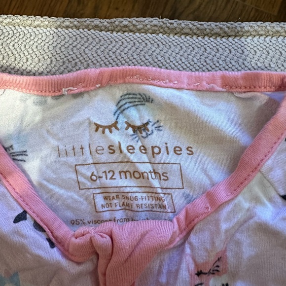 Pink Cat Print Kids One Piece - Picture 2 of 2